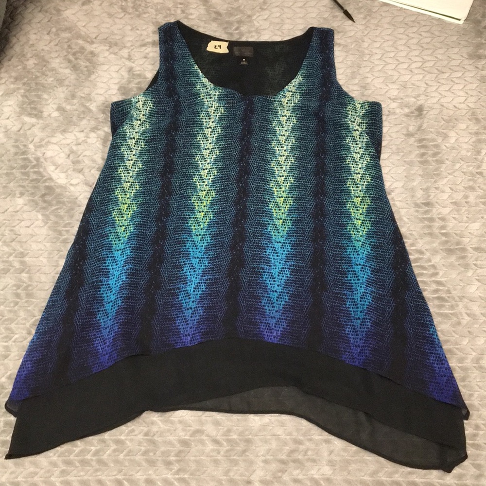 Silky V-neck Long Tank Top